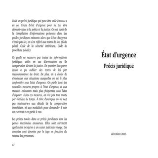 Brochure juridique Etat d'urgence
