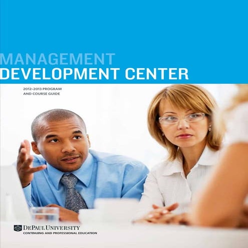 DePaul CPE Management Development Center Program and Course Guide 2013
