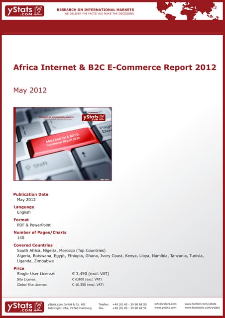 Brochure & Order Form_Africa Internet & B2C E-Commerce Report 2012_by yStats.com