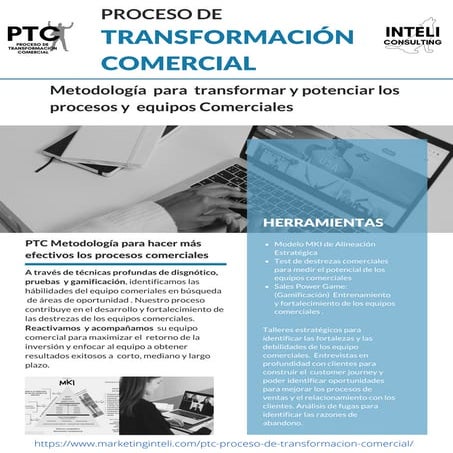 Brochure ptc inteli consulting Proceso de Transformación comercial 