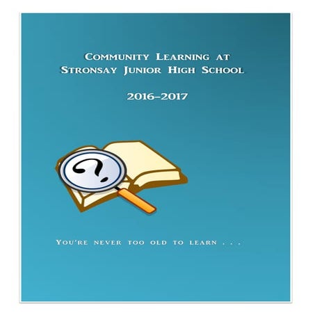 Stronsay Community Learning brochure