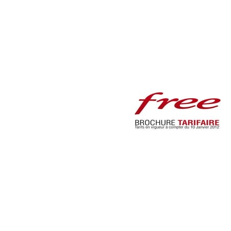 Brochure Tarifaire Free