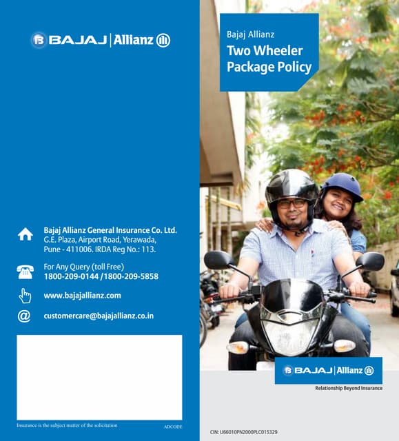 Insurance Plan Bajaj Insurance Renewal For Bike Bajaj Insurance