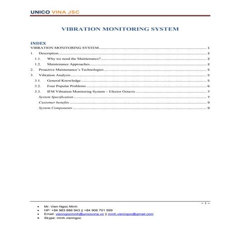 IFM Vibration Monitor System