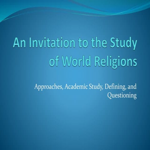 Seven Dimensions Of Religion | PPT