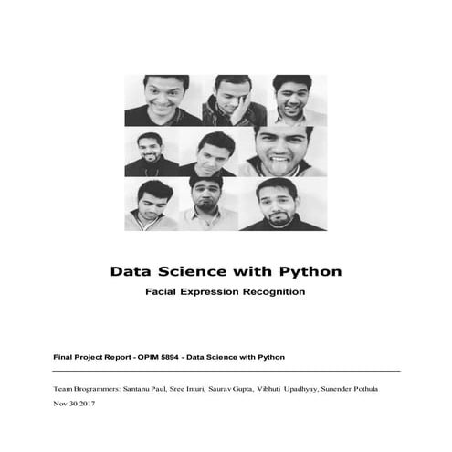 Facial Expression Recognition via Python | DOCX