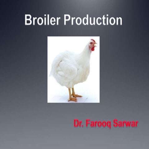 Broiler Production by Dr. Farooq Sarwar