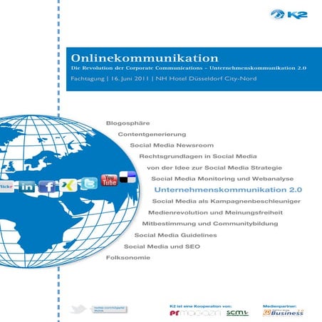 Onlinekommunikation – K2-Tagungsbroschüre 16. Juni 2011