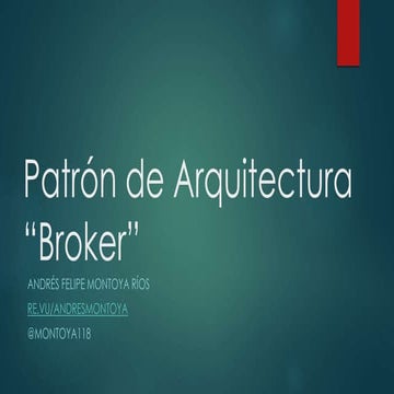 Patron de Arquitectura Broker