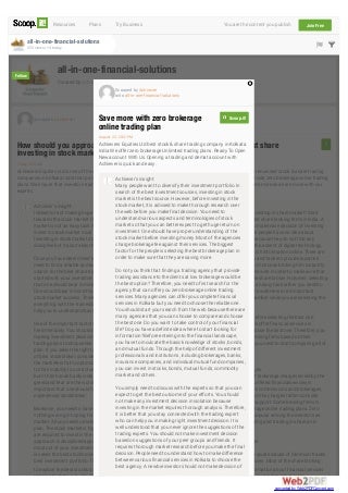 Brokerage online trading plan