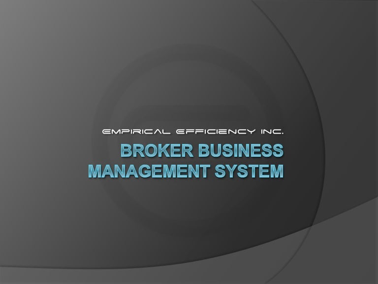 The Broker Business Management System Cloud Platform for Insurance