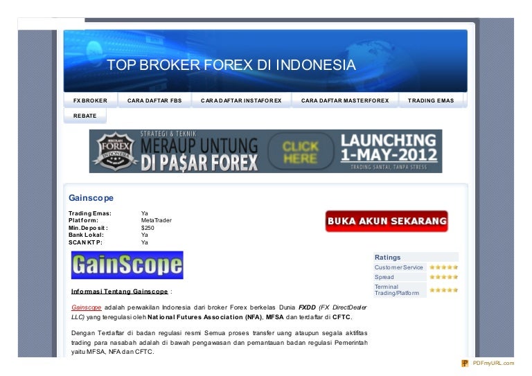 Broker forex terpercaya