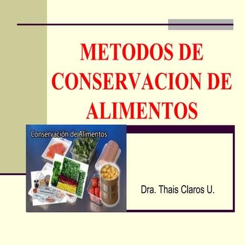 Conservación de alimentos diapositiva | PPTX