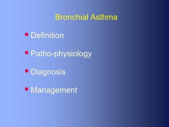 Pathophysiology of bronchial asthma | PPT