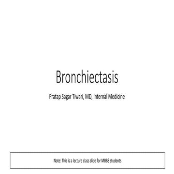 Bronchiectasis
