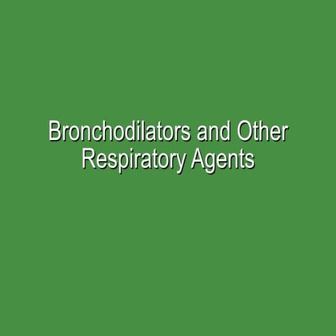 Bronchodilators