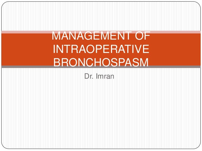 Bronchospasm Ppt
