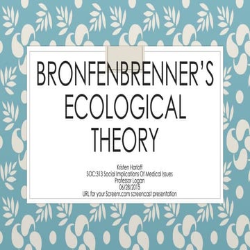 Bronfenbrenner’s ecological theory