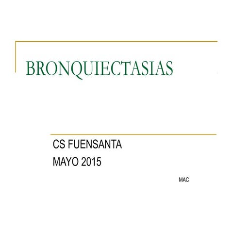 Bronquiectasias