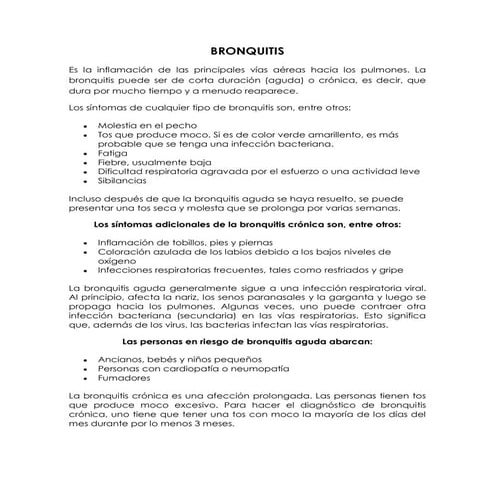 Bronquitis | PPTX