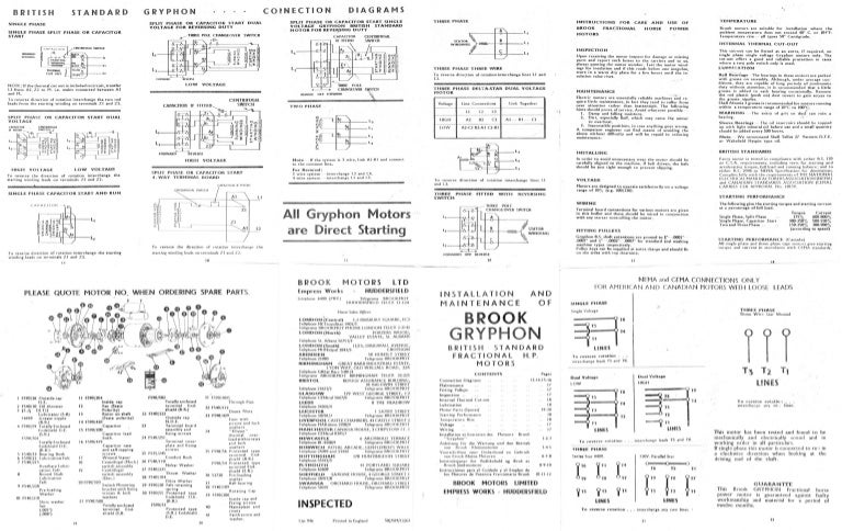 Brook gryphon 1hp motor connection diagram | Gryphon Wiring Diagram | | SlideShare