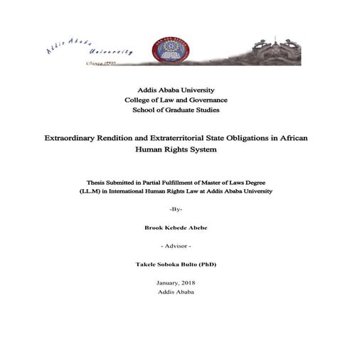 Extraordinary Rendition and Extraterritorial State Obligations in the ...