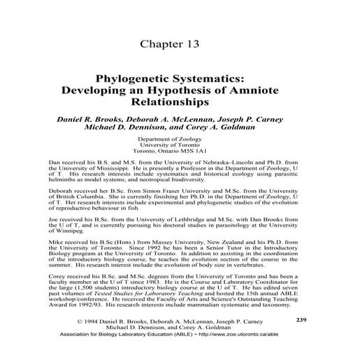Brooks et al_1994_ch13_phylogenetics_systematics