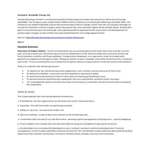 Brookside energy ltd