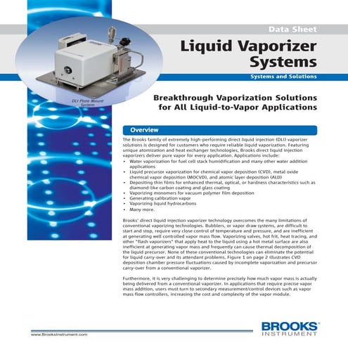 Liquid Vaporizer Systems