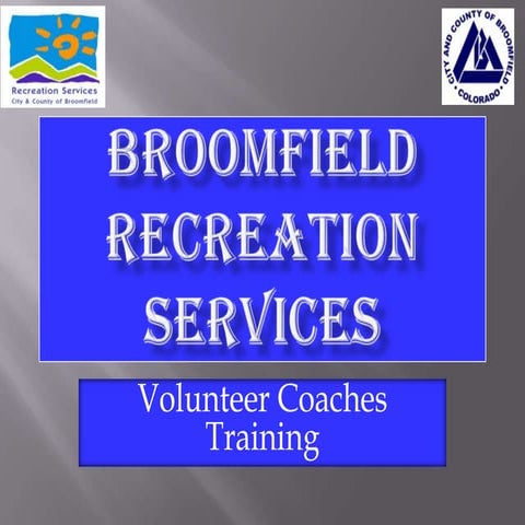 Broomfield Recreation Services Coaches Training
