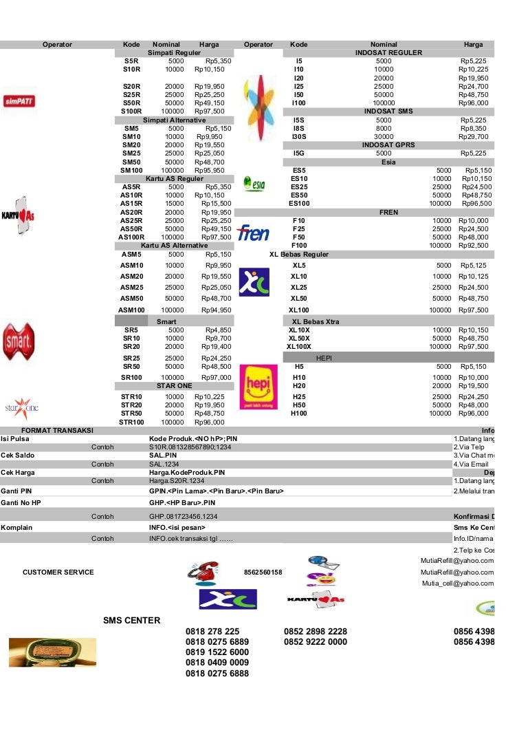 Brosur Pulsa online