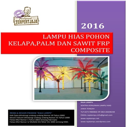 BROSUR DAN DAFTAR HARGA LAMPU HIAS POHON KELAPA 2017