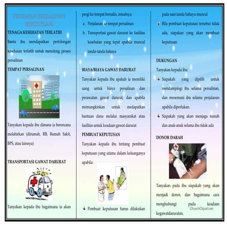 Brosur leaflet persiapan persalinan 