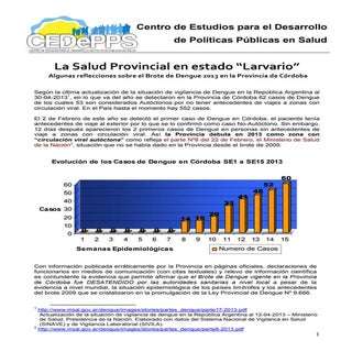Brote de dengue en Córdoba 2013 CED...