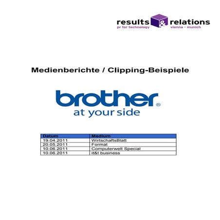 Brother Presse-Clipping Österreich