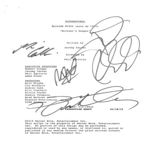 Supernatural 9.22 Stairway to Heaven Script | PDF