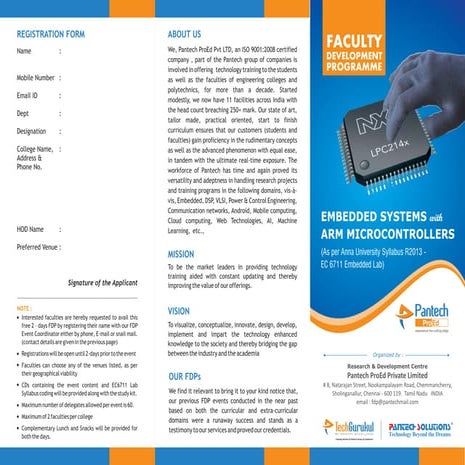 2 Days FDP Programme on ARM LPC214x