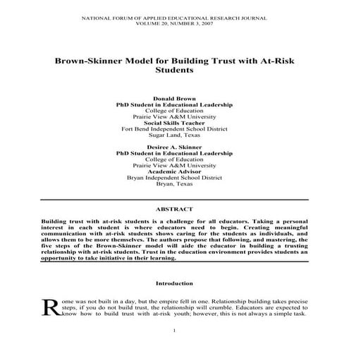 Brown skinner trust
