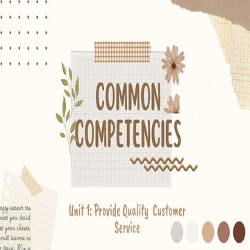 Minimum competencies brown aesthetic creative presentation