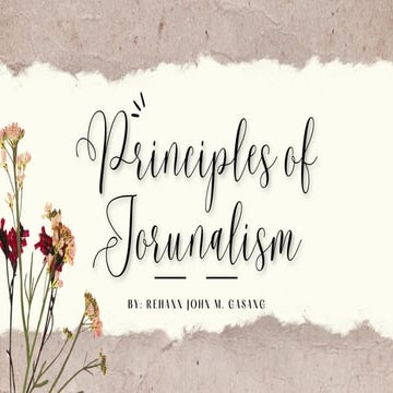 Principles of Journalism