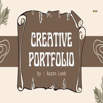 Aaron Loeb's Creative Portfolio Showcasing Design and Projects | PDF
