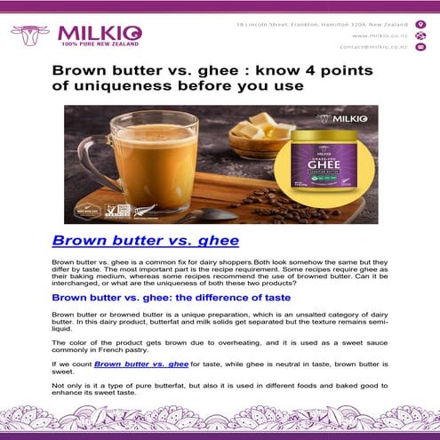Ghee ingredients | PDF