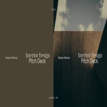 Larana, Inc. 2054: Modern Minimal Interior Design Pitch Deck | PPTX
