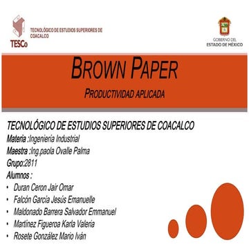 Brown paper process mapping | PPTX