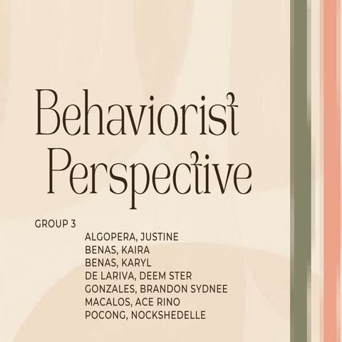 Module 7- Behaviorism | PPTX