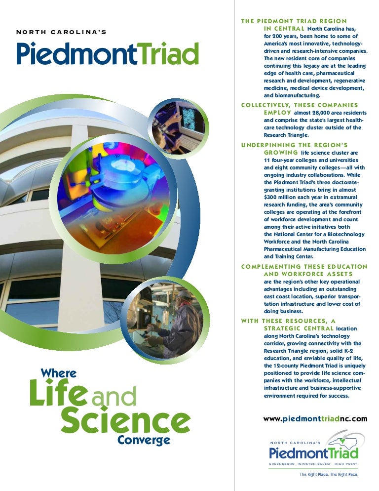 regional biotech brochure work sample