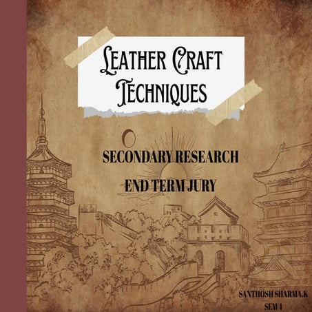 Leather Craft Techniques are a Combines artistic techniques with traditional ...