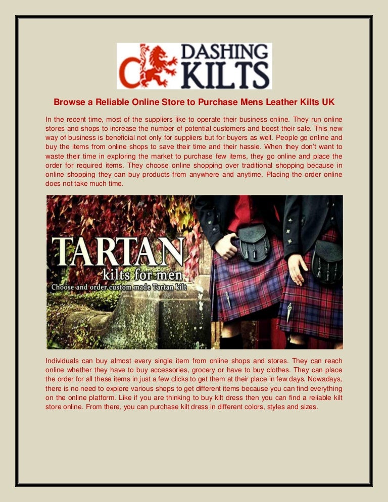 online kilt store