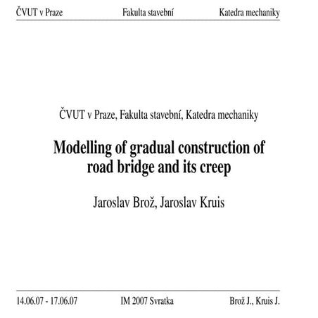 Conference Engineering mechanics 2007