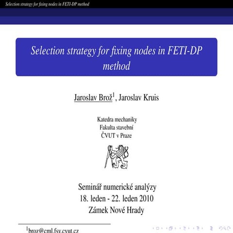 Seminary of numerical analysis 2010